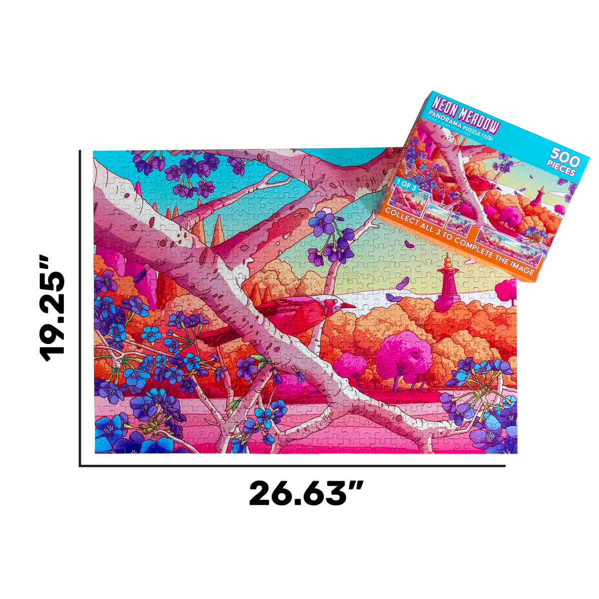 Neon Meadow Jigsaw Puzzle 500pcs (3 Pack) – Kess Entertainment